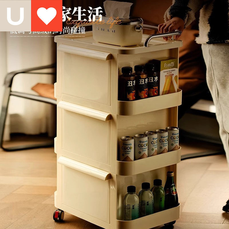 友耐零食置物架厨房浴室多层卧室书本可移动婴儿玩具零食收纳柜