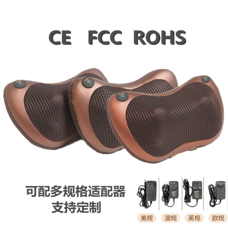 颈椎按摩枕靠垫靠背肩颈按摩器智能车载家用按摩腰椎背部加热
