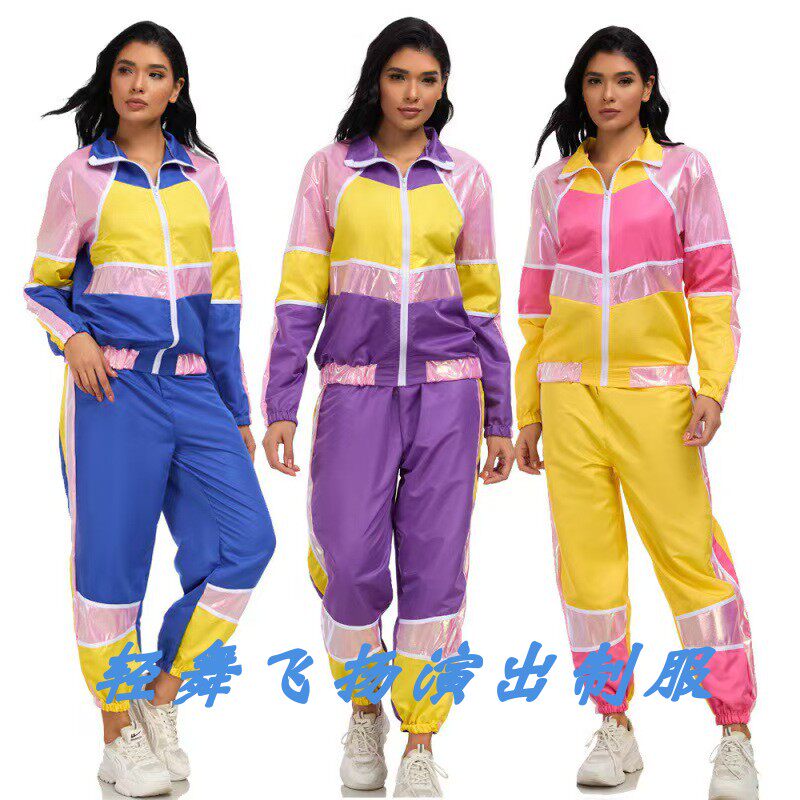 万圣节欧美嘻哈迪斯科服装 复古70年代摇滚服装 派对女款街舞服装