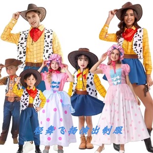 玩具总动员cosplay服装 男女胡迪Woody衣服西部牛仔警长情侣cos服