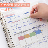 莫兰迪色pet活页便利贴盐系便签纸索引贴分类小条重点标记贴N次贴