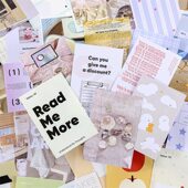 色彩收集手帐素材书ins风英文文字盐系手账造景装 饰打底纸背胶纸