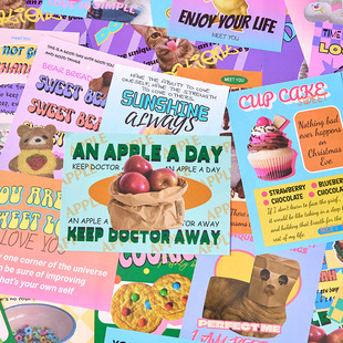 美好憧憬手帐素材本ins复古英文盐系手账diy装饰背景打底纸素材纸