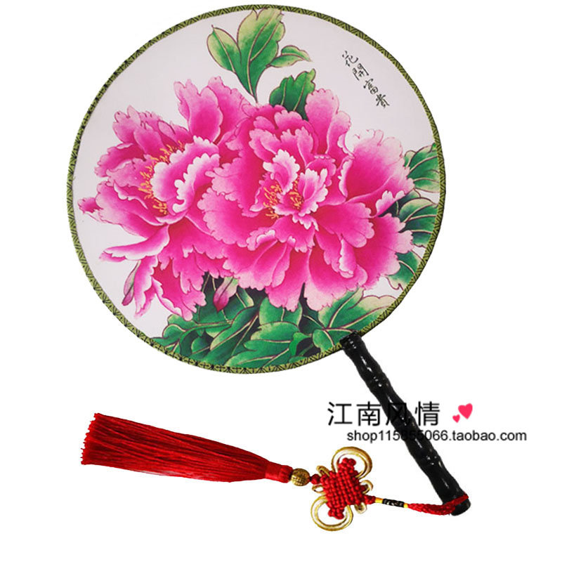 고대 스타일 더블 반죽 팬 치파오 패션쇼 궁전 팬 라운드 댄스 팬 중국 스타일 고전 여성 소품 HANFU 팬