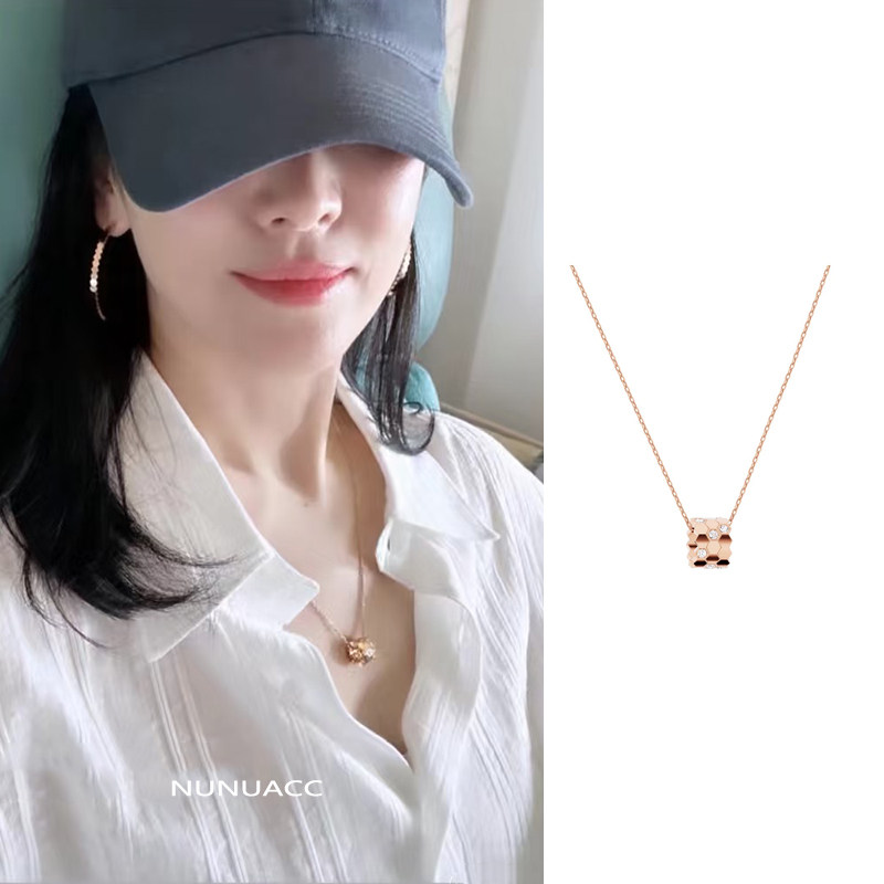 NUNU 宋慧乔同款蜂巢六边形项链小众高级感百搭Jennie同款锁骨链