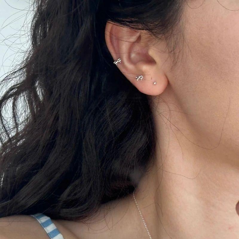 睡觉不用摘ins蝴蝶结螺丝耳骨钉