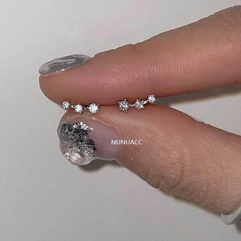 NUNU睡觉不用摘一束流星锆石耳骨钉养耳洞螺丝拧小巧甜美少女耳环,饰品/流行首饰/时尚饰品新,耳钉,淘宝优惠券,粉丝福利购,淘宝优惠卷