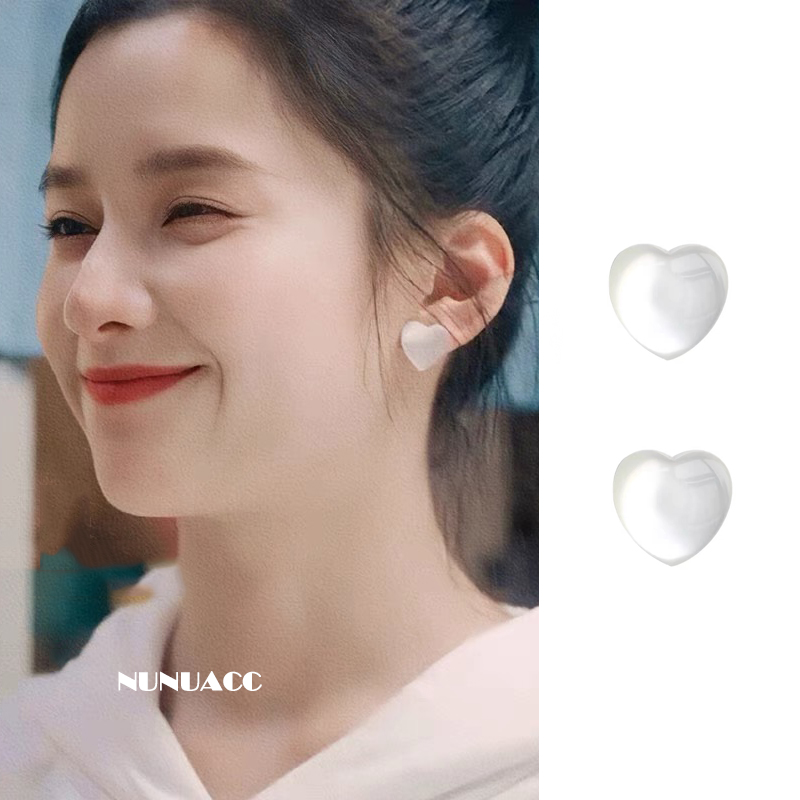 朱韵同款猫眼爱心可爱耳环
