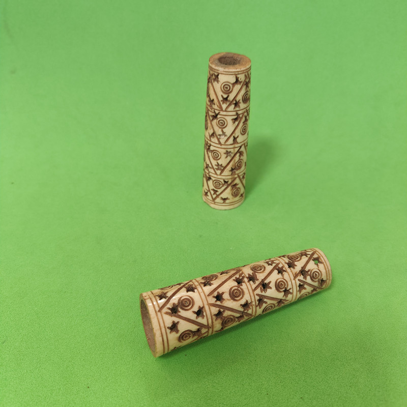 散珠配珠尼泊尔工艺老牛骨珠手工雕刻镂空珠长管珠项链毛衣链材料