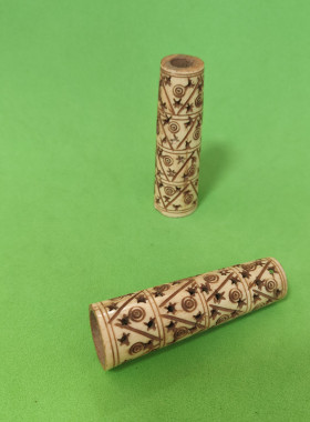 散珠配珠尼泊尔工艺老牛骨珠手工雕刻镂空珠长管珠项链毛衣链材料