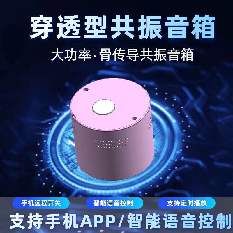 恒星智能便携式蓝牙共振音箱app手机远程定时语音音箱无线操作