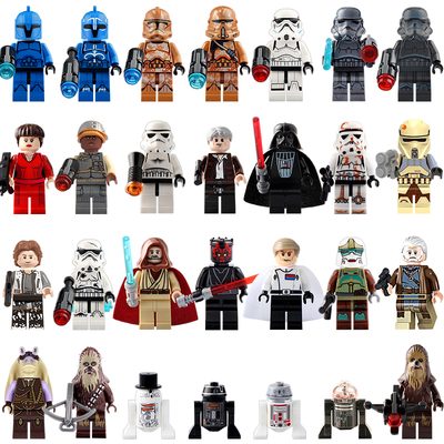 清仓特价积木人仔星球大战汉·索洛欧比旺楚巴卡拼装玩具2元任选