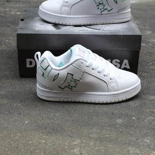 纯白色面包复古低帮DC滑板鞋 sk8男女fallen运动 皮质舒适耐磨板鞋