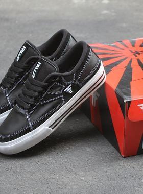 黑色FALLEN专业男女滑板鞋翻毛皮减震防滑舒适板鞋BMX减震Ollie鞋