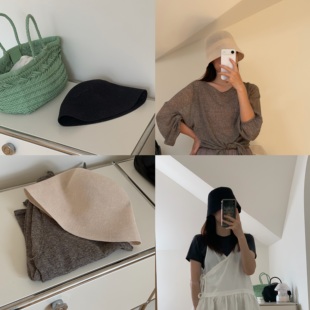 weloveeva|进口和纸纱 夏日薄轻盈不压头发防晒遮阳显脸小渔夫帽