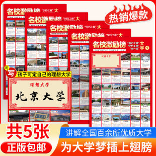 211重点大学励志墙贴全套高考名校激励挂图高校 名校目标墙985