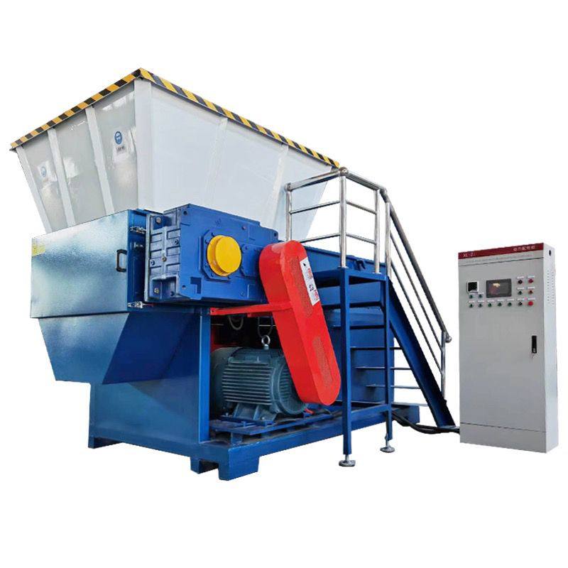 废铁旧金属粉碎机废铝 pvc塑料管道橡胶布料机头料单轴滚刀撕碎机