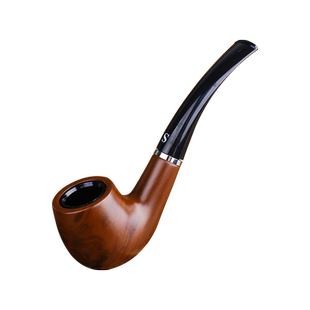 创意复古式实木烟斗旱烟袋锅子送男士礼物老式烟枪焊烟丝烟草专用