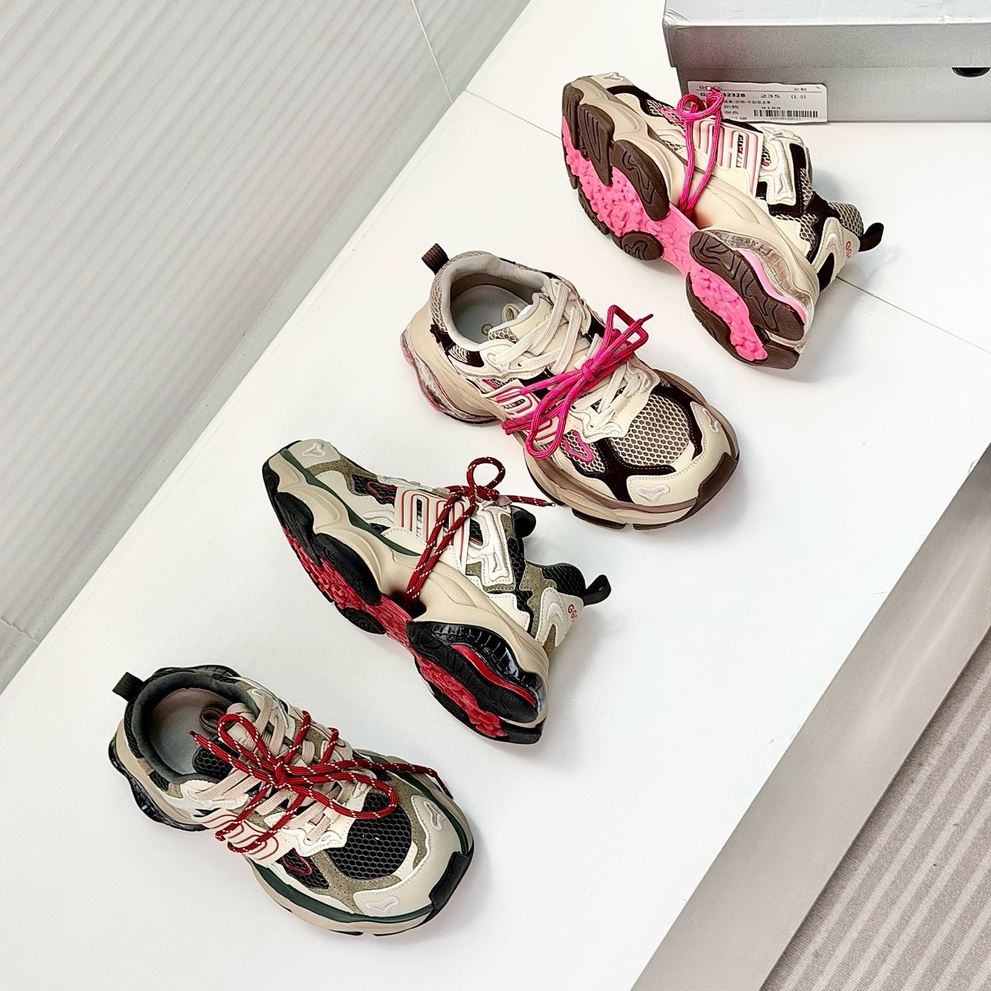 反叛星球女鞋2026新款真皮老爹鞋女厚底增高休闲运动鞋跑步鞋