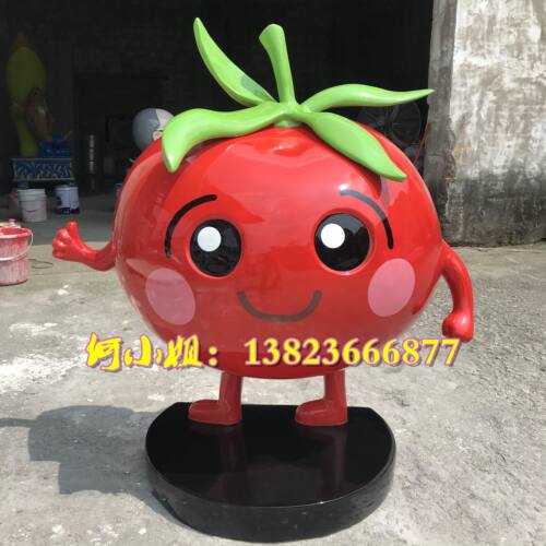 果蔬模型农场福娃美陈摆件玻璃钢苹果西红柿卡通公仔雕塑动漫娃娃