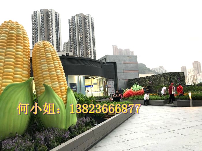 定制粮食假农作物景观模型巨型仿真玻璃钢树脂纤维玉米雕塑美陈