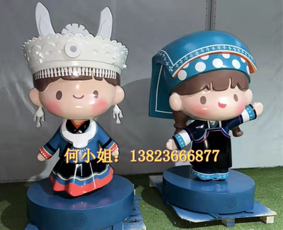 大型号玻璃钢宫女古代卡通仕女雕塑宫廷嫔妃丫鬟唐装公仔人物玩偶