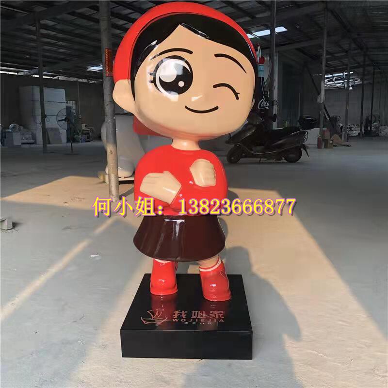 景区IP吉祥物玻璃钢古装卡通公仔人偶雕塑像古代才子公子人物形象