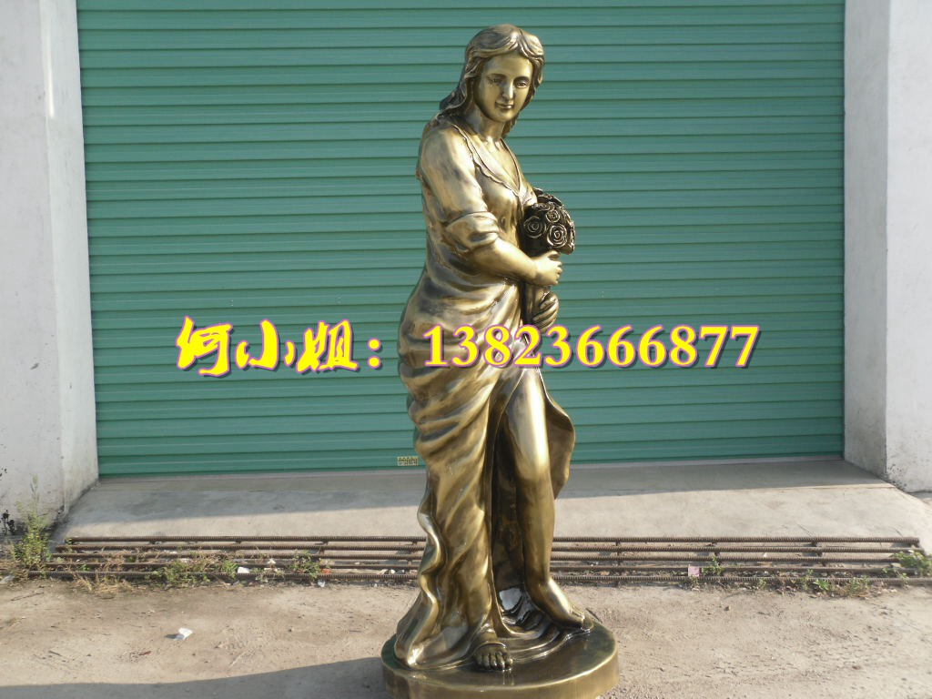 城市公园玻璃钢西方东方美女人像雕塑现代天使女神人物雕像小品