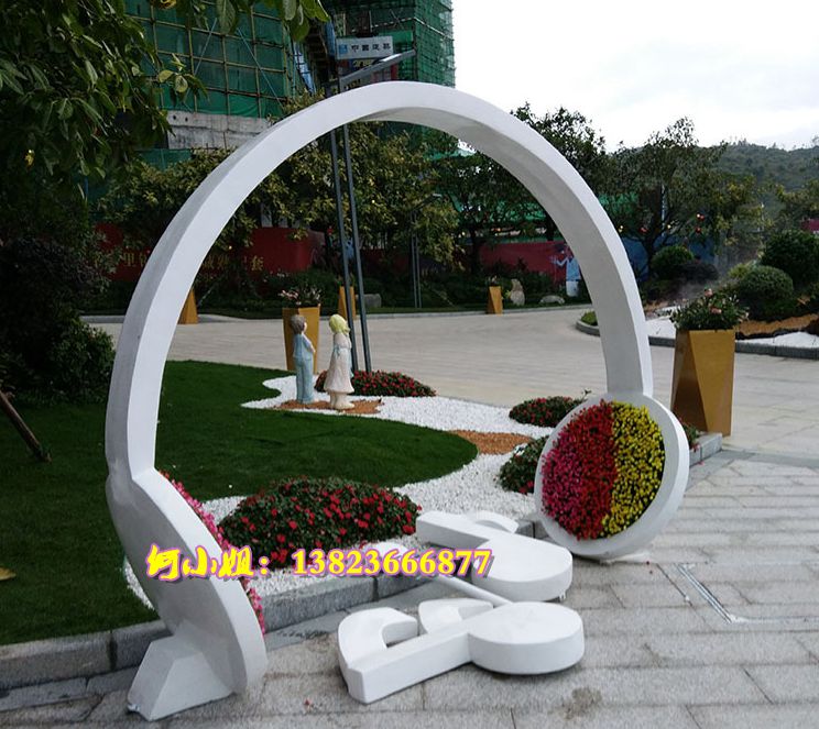 玻璃钢仿真耳机雕塑造型耳塞