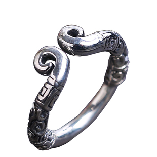 s925银饰品情侣戒指男女一对紧箍咒银戒指情侣对戒男女开口戒子