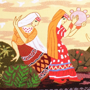 厂手工艺术挂毯客厅壁毯壁挂壁画经典装饰立体挂毯新疆民族歌舞挂