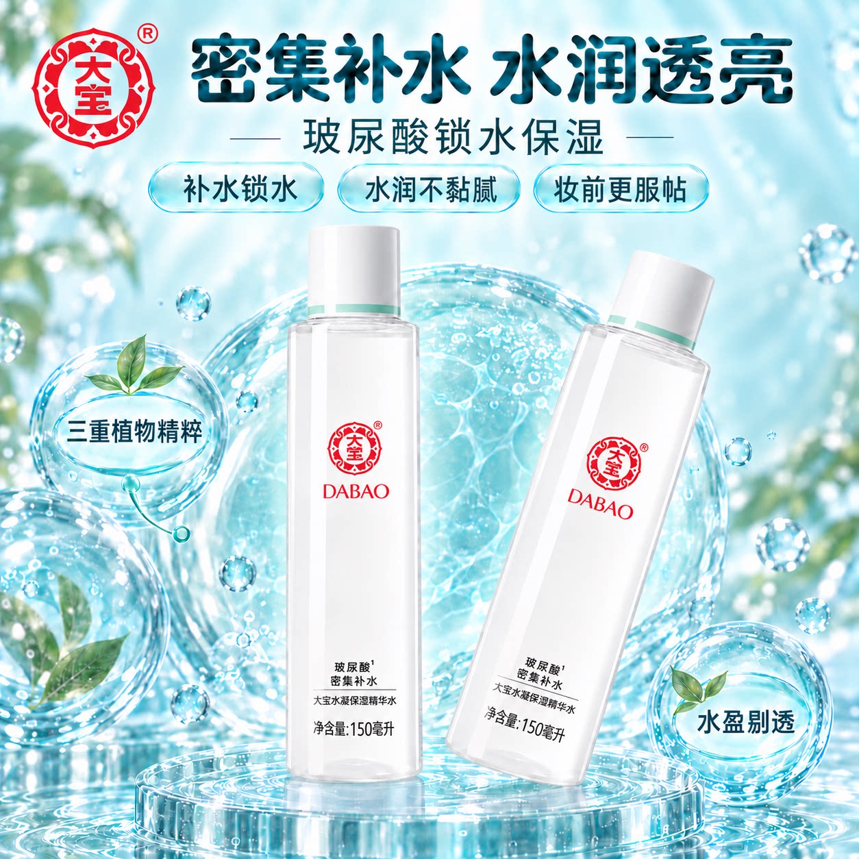 大宝水凝精华水保湿滋润补水脸部爽肤水女男士官方旗舰店正品品牌图片