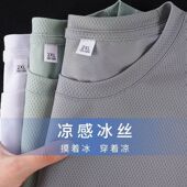 短袖 男士 网眼透气速干衣男款 半袖 上衣 清仓捡漏 大码 冰丝t恤男夏季