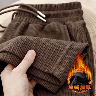 新款 潮牌百搭长裤 热销男士 松紧腰直筒垂感卫裤 直筒休闲裤 秋冬季