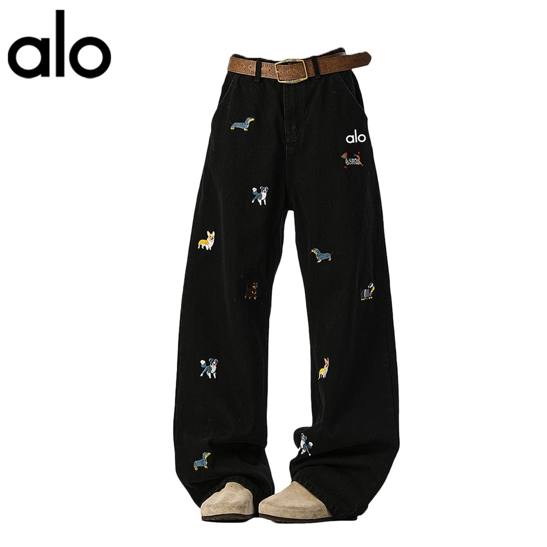 官方奥特莱斯】品牌折扣 美式高街水洗牛仔裤男款直筒百搭阔腿裤