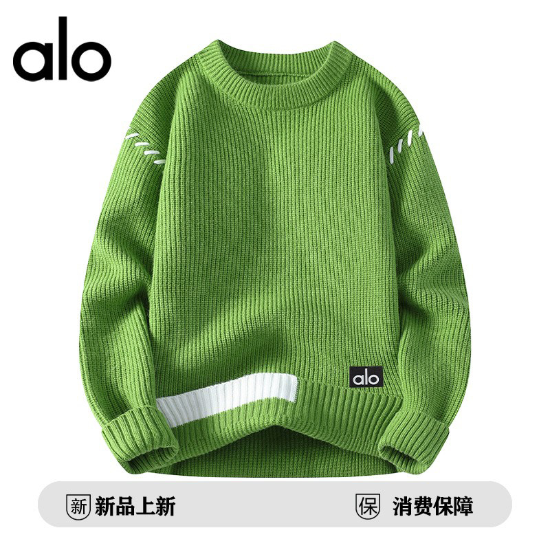 官方奥特莱斯】品牌折扣情侣秋冬季加绒加厚毛衣男宽松打底针织衫