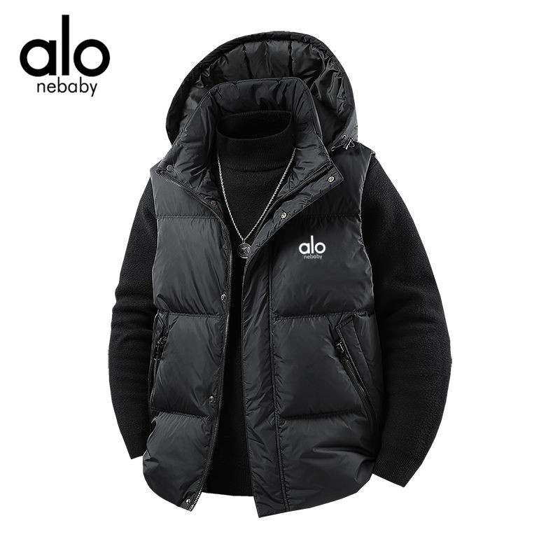 奥特莱斯爆款白鸭绒羽绒马甲男女款宽松大码坎肩可脱卸帽子羽绒服