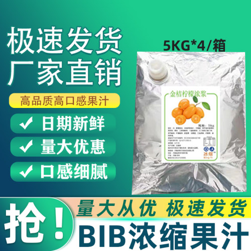 BIB10倍浓缩果汁柳橙草莓果汁机饮料现调自助汉堡店冷热20升原浆