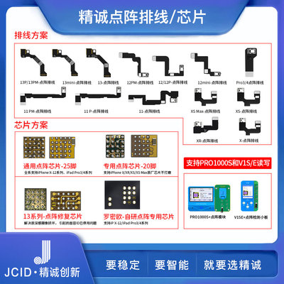 JCID精诚点阵ic芯片面容XXSMAX11 12 13PROMAX内置点阵排线焊接版