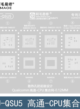 适用于高通SM8550/8475/8450/8425钢网SM8350/8250/7475CPU植锡网