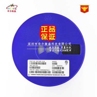 原装CJ/长电假一赔十 BAT54S 丝印KL4 贴片SOT23 30V200mA肖特基