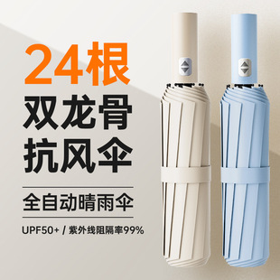 24骨晴雨两用雨伞抗风晴雨伞大号折叠太阳伞防晒伞定制广告伞