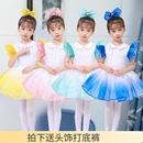 六一兒童演出服小荷風(fēng)采舞蹈服七彩蓬蓬裙飛得更高舞蹈幼兒合唱服