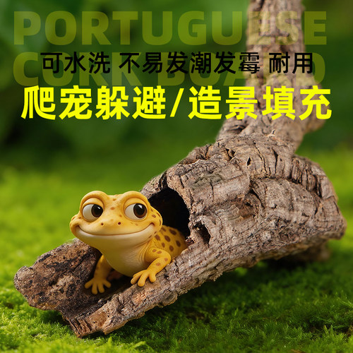 【青氧】精选葡萄牙软木高品质雨林缸造景附生植物爬宠攀爬躲避屋