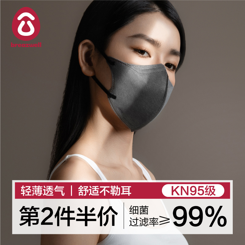 breazwellKN95夏季透气防护口罩