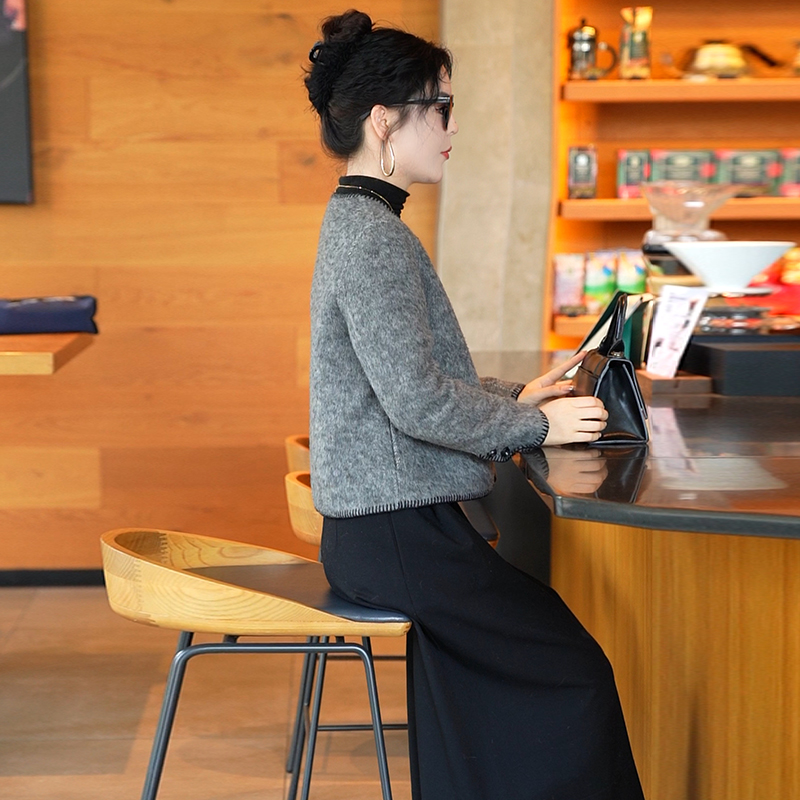 双面呢羊毛大衣韩版气质小个子