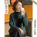 2025新款秋冬气质羊毛大衣女毛呢外套保暖可拆卸白鸭绒内胆双面呢