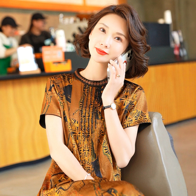 迪芬璐嘉真丝连衣裙女