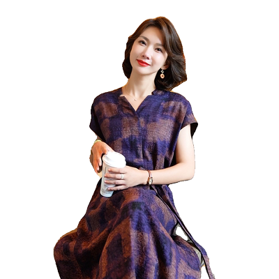 迪芬璐嘉气质优雅真丝香云纱