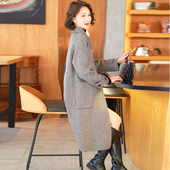 清仓处理秋冬毛呢外套女中长款 千鸟格子双面呢妈妈 羊毛呢大衣修身